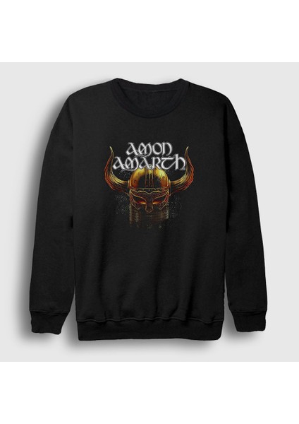 Unisex Siyah Helmet Amon Amarth Sweatshirt