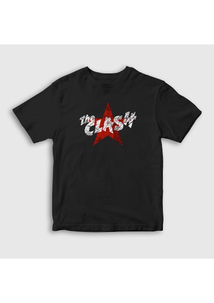Unisex Çocuk Siyah Logo The Clash T-Shirt