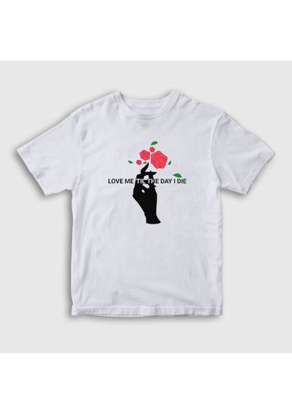 Unisex Çocuk Beyaz Rose 5 Seconds Of Summer T-Shirt
