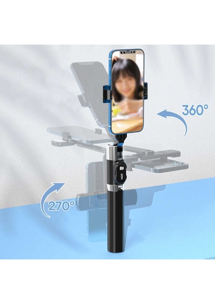 Kablosuz Uzaktan Kumanda Canlı Yayın Selfie Çubuğu ve Tripod(Prof Düzey+Bluetooth 5.2 Versiyon)