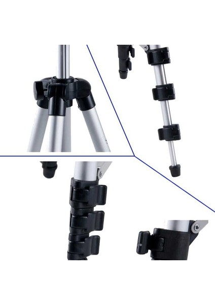 Telefon Kamera Tutucu Tripod Aparatı(1 Metre Uzunluk+Alüminyum Alışımlı Malzeme+Hafif 420 Gram)