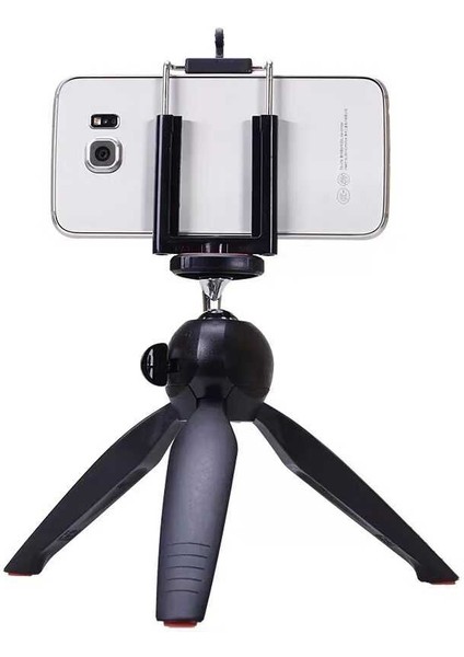 Tripod Selfie Stick Çubuğu Masa Üstü Kamera,monopod,telefon Ufak Telefon Tutucu Aparat Siyah