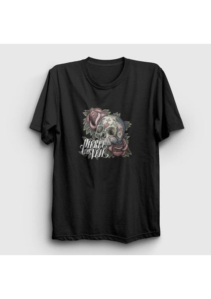 Unisex Siyah Skull Pierce The Veil T-Shirt