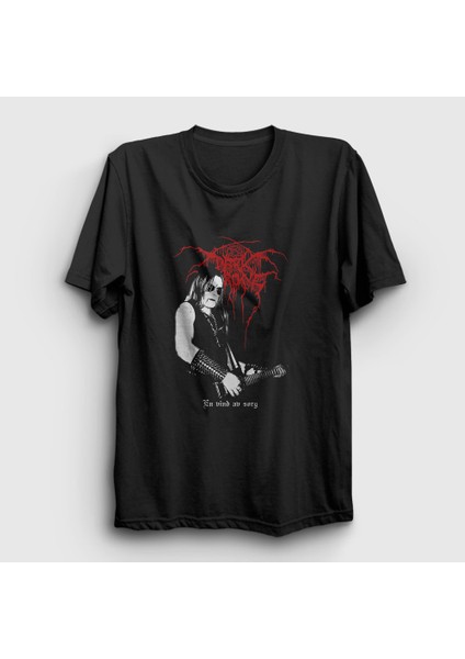 Unisex Siyah Sorg Darkthrone T-Shirt