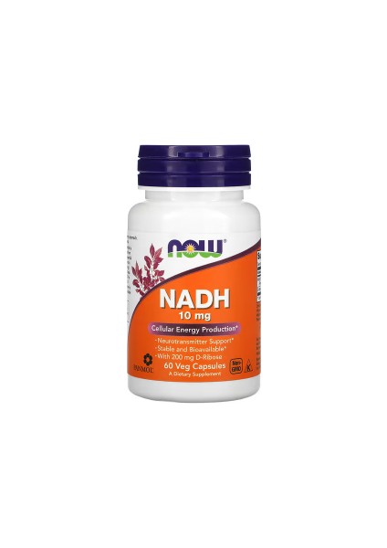 , Nadh, 10 mg 60 Veg Capsules Nad
