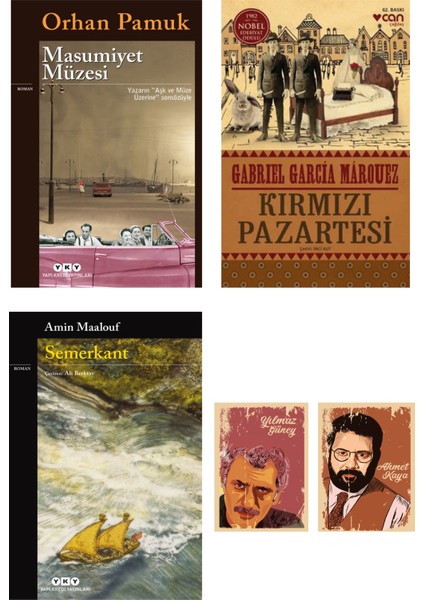 Masumiyet Müzesi Orhan Pamuk-Semerkant Amin Maalouf-Kırmızı Pazartesi G. G. Marquez Defterli seti