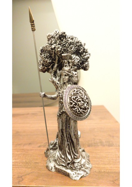 Ağaçlı Athena Biblo Tasarım Mitolojik Tanrı Heykel Ev Dekor Hediyelik Eşya fiyatları