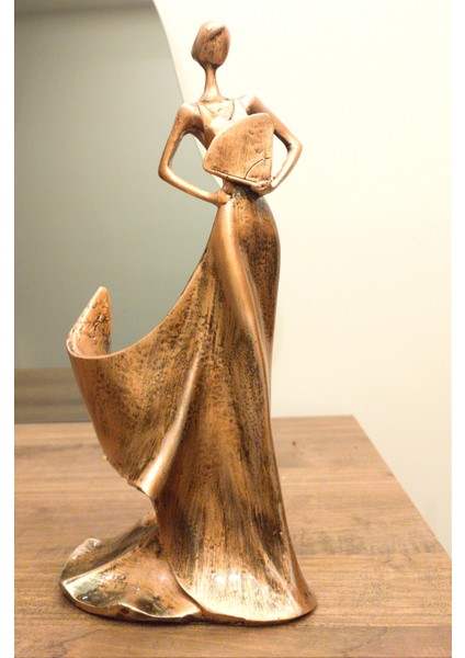 Dekoratif 35 cm Kadın Şaraplık Biblo Özel Tasarım Ev Dekor Hediyelik Eşya modelleri