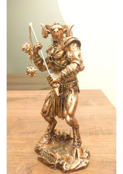 Minotaur Mitolojik Biblo Yarı Insan Yarı Boğa Heykel Ev Dekor Hediyelik Eşya fiyatları