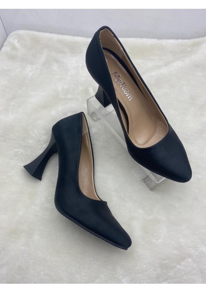 Siyah Kadın Kadeh Ökçe Stiletto (S.1) - Siyah - 39 - ST02147-SİYAH-3910