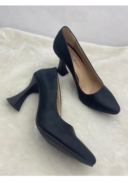 Siyah Kadın Kadeh Ökçe Stiletto (S.1) - Siyah - 39 - ST02147-SİYAH-3910