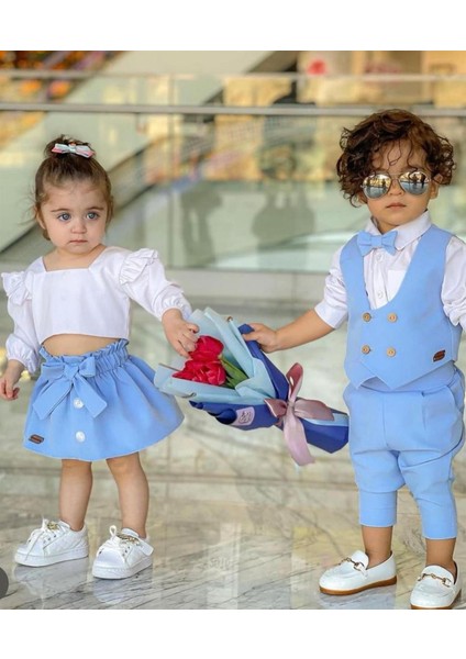 k Blue Kokoş Düğme Detaylı Takım fiyatları