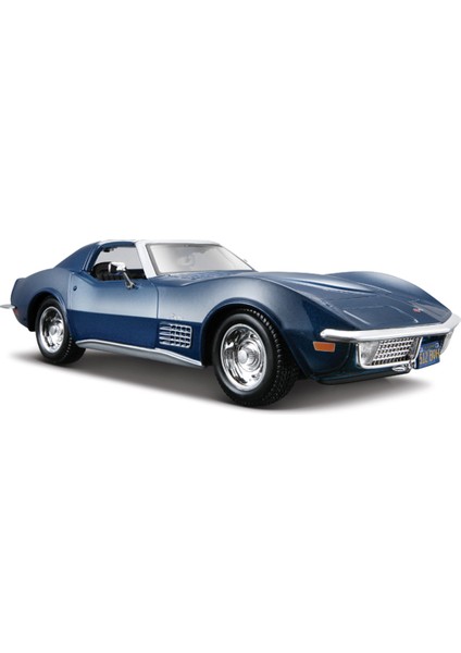 Chevrolet Corvette 1970 1:24 Model Araba S/e Mavi