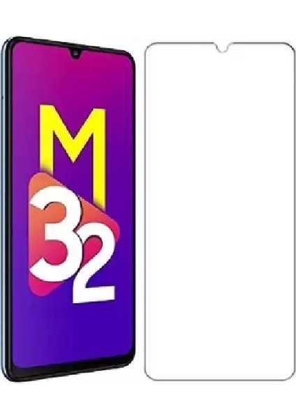 Samsung M32 Kamera Çentikli Ekran Koruyucu Cam