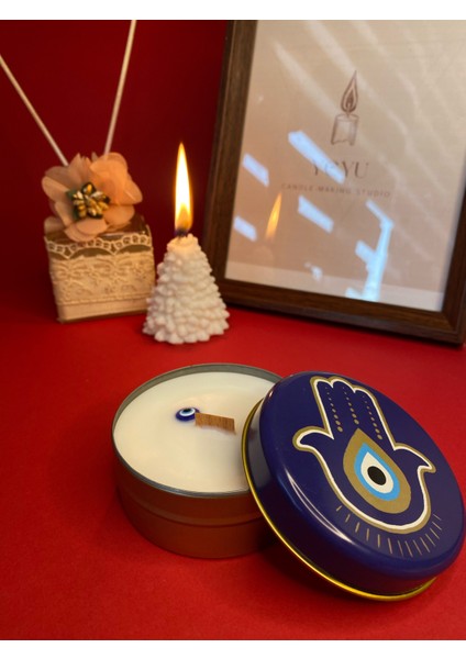 Nazar Boncuklu Teneke Mum