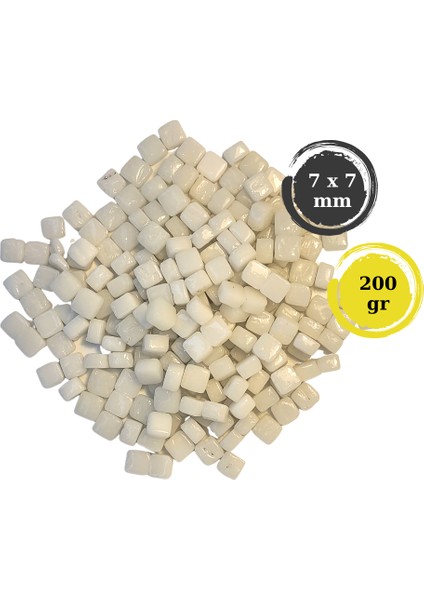 Sanatsal Mozaik Çalışmalarınız Için Renkli Cam Mozaik Taşı - 7x7 mm