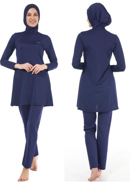 22901 Lacivert Tam Boy Düz Tesettür Mayo fiyatları