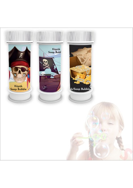Korsan Partisi Köpük Baloncuk - 3 Adet