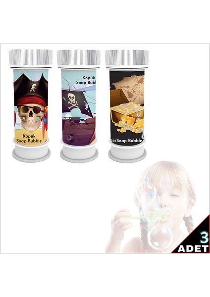 Korsan Partisi Köpük Baloncuk - 3 Adet modelleri