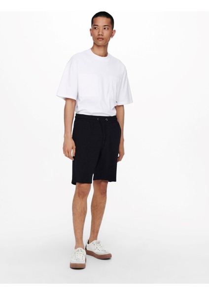 Normal Siyah Erkek Sweat Şort 22015623_ONSNEIL Sweat Shorts