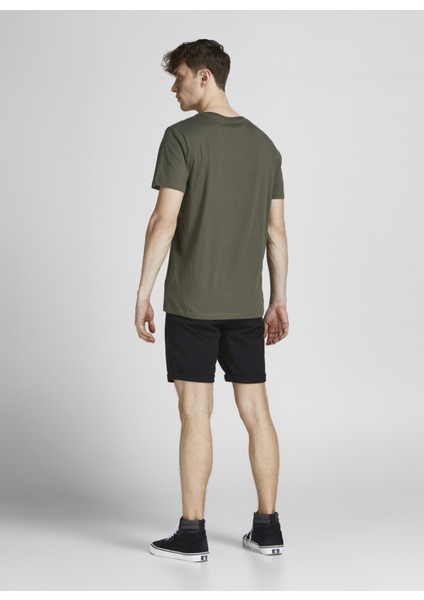 Standart Siyah Erkek Şort 12182549_JPSTDAVE Jjchıno Shorts fırsatları