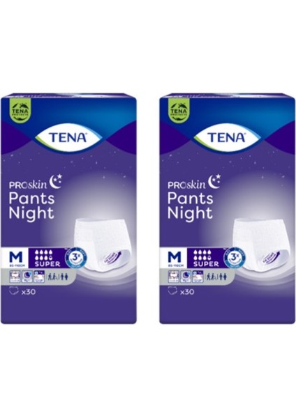 Proskin Pants Night Medium Orta Beden Gece Için Süper Emici Külot 30 Lu 2 Paket / 60 Adet