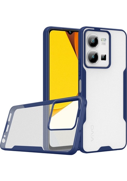 Vivo Y35 ile Uyumlu Kılıf Pastel Renki Şeffaf Ultra Ince Hafif Telefon Kılıfı Kapak