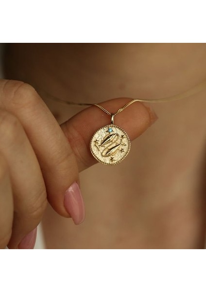 Ancient Pisces Altın Burç Kolye fiyatları