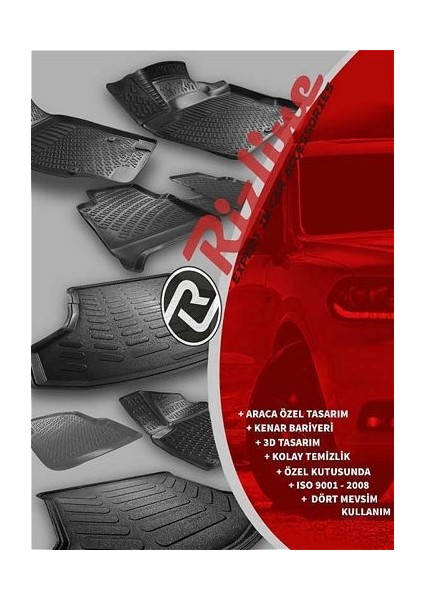Fiat Doblo 2009-2015 3D Havuzlu Bej Paspas Rizline Marka