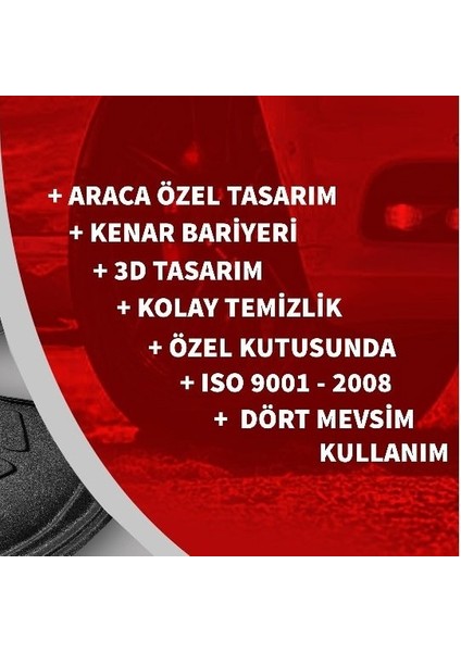 Rizline Volkswagen Passat B7 2011-2014 3D Havuzlu Paspas Drs 4x4