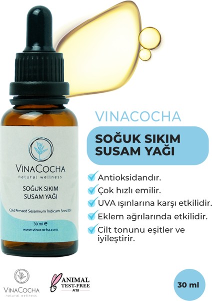 Soğuk Sıkım Susam Yağı 30ML