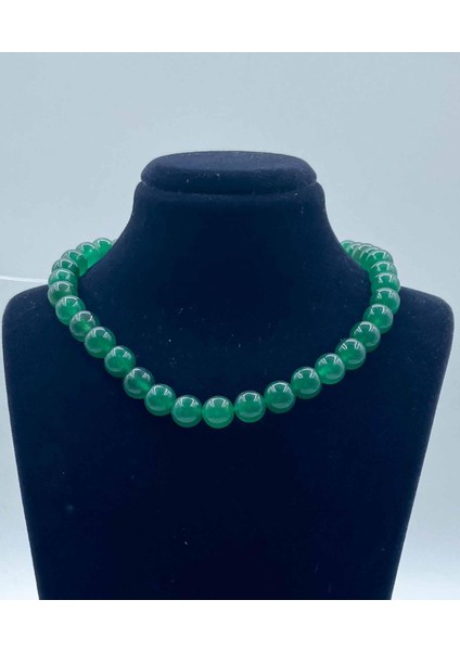 Akik Doğal Taş Kolye 8 mm