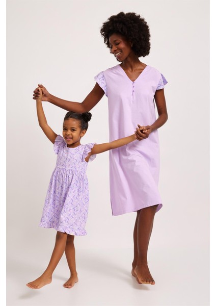 Lavender Kız Çocuk Gecelik Lila fırsatları