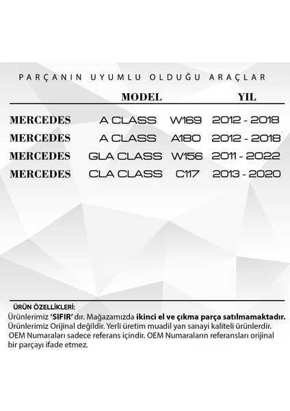 Mercedes Gla Class W156, X156 Için Panoramik Tavan Sunroof Uzun Kızak Tamir Seti Uzunluk:62.7 cm fiyatları