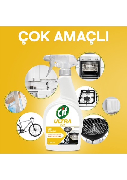 Ultra Güç Çok Amaçlı Sprey Yağ ve Kir Sökücü  1000 ml