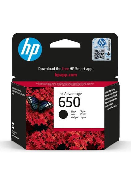 Hp 650 CZ101AE Siyah Renkli Kartuş