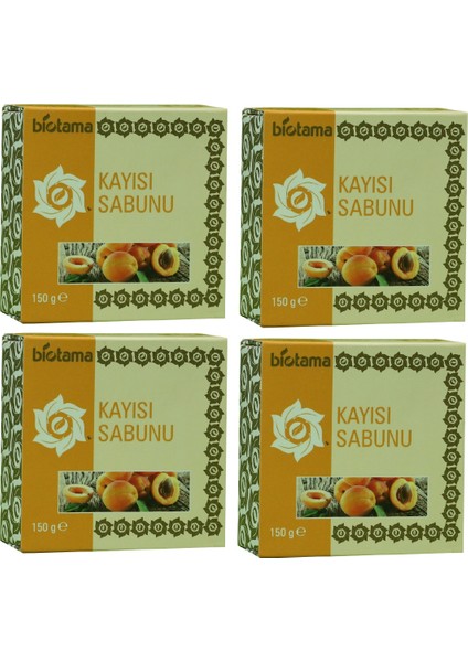 Doğal Kayısı Sabunu 150 gr x 4 Adet