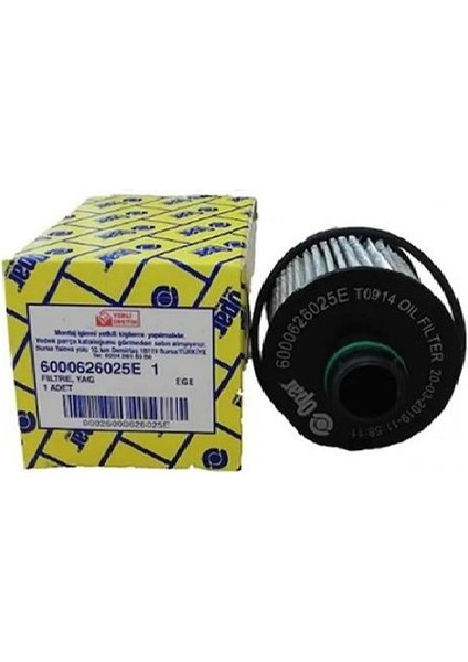 Yağ Filtresi Egea Doblo 500X Fiorino 1.3mjt Euro 6 6000626025