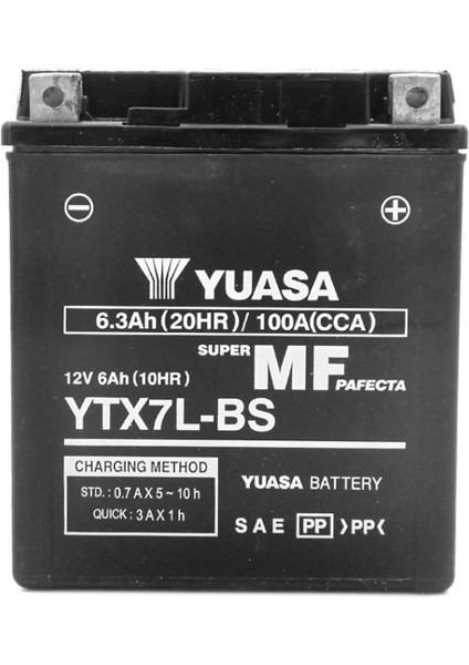 Yamaha Xmax 2018 Yuasa Akü YTX7L-BS 12V 6.3AH 100A (-18C) 2507607