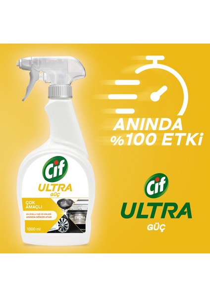 Ultra Güç Çok Amaçlı Sprey Yağ ve Kir Sökücü  1000 ml