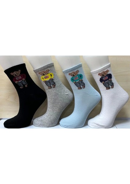 10LU Ayıcık Desenli Unisex Çorap