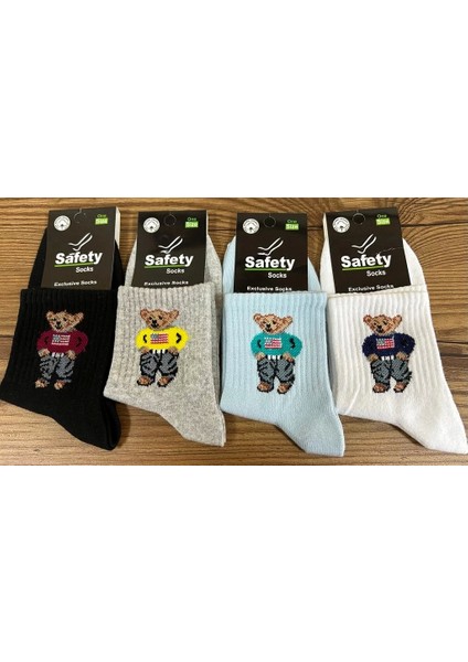 10LU Ayıcık Desenli Unisex Çorap