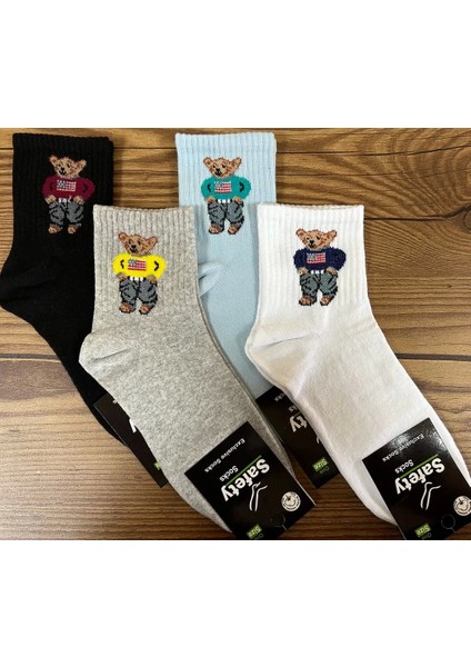 10LU Ayıcık Desenli Unisex Çorap