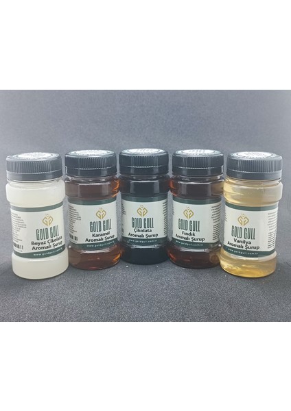 Beyaz Çikolata,Çikolata,fındık, Vanilya&karamel Aromalı Kahve&meyve Şurupları 5 x 80 ml