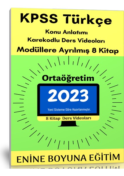 Enine Boyuna KPSS Türkçe Ortaöğretim Modüler Kitap Seti - Ders Videoları