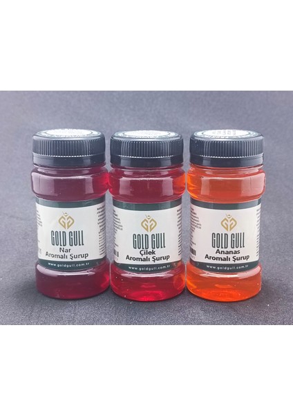 Gold Gull Nar, Çilek & Ananas Aromalı Kahve & Meyve Şurupları 3 x 80 ml