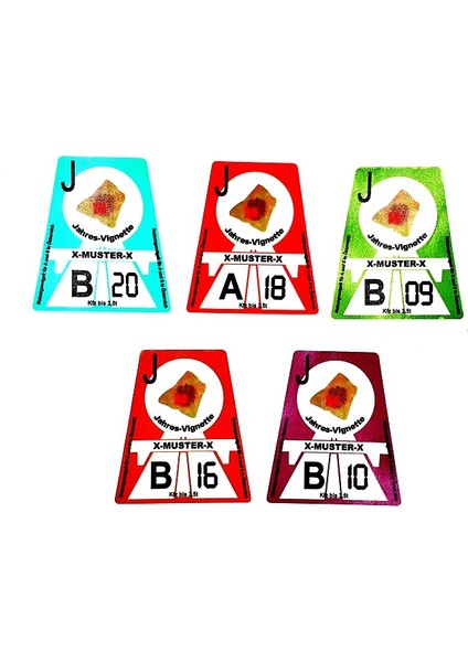 Gümrük Pulu 5'li Set Türk Bayraklı Cam Sticker Etiketçilere Özel