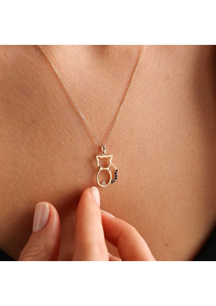 Altın Kedi Kolye Onix Stone fırsatları