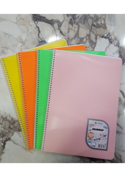 120 Yaprak Çizgili A4 Defter (4 Lü Set)