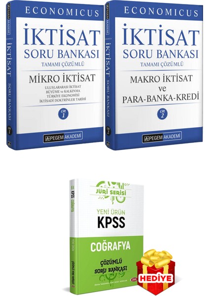 KPSS A Grubu Makro Mikro İktisat Economicus 2'li Soru Bankası Seti Cilt 1-2 Pegem Akademi Yayıncılık